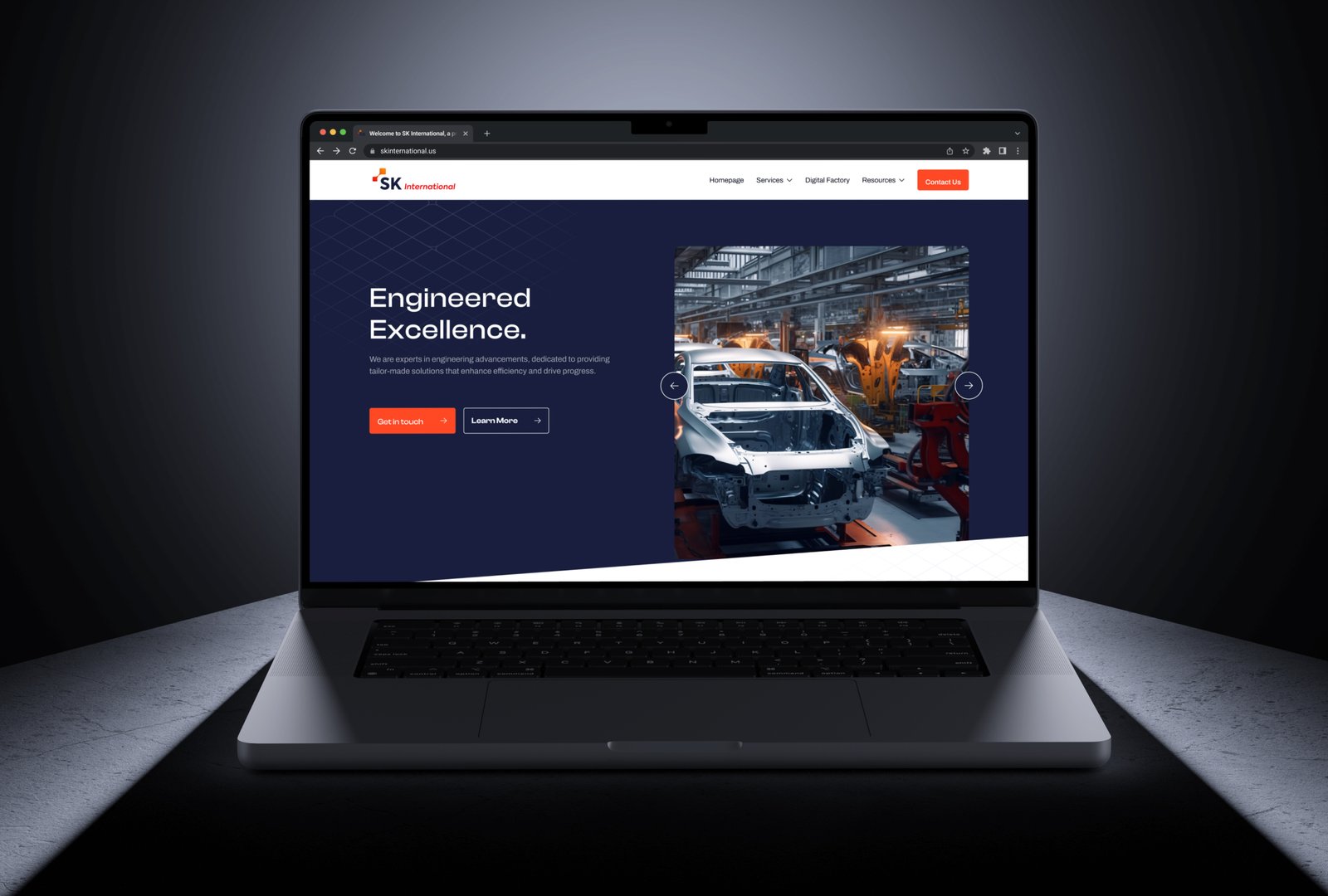 SK International engineering website