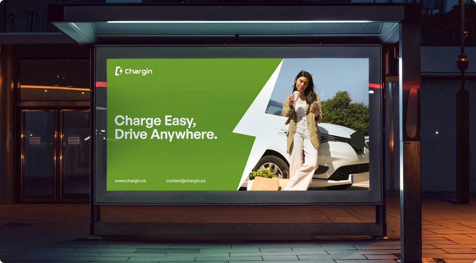 Chargin billboard — Charge Easy, Drive Anywhere