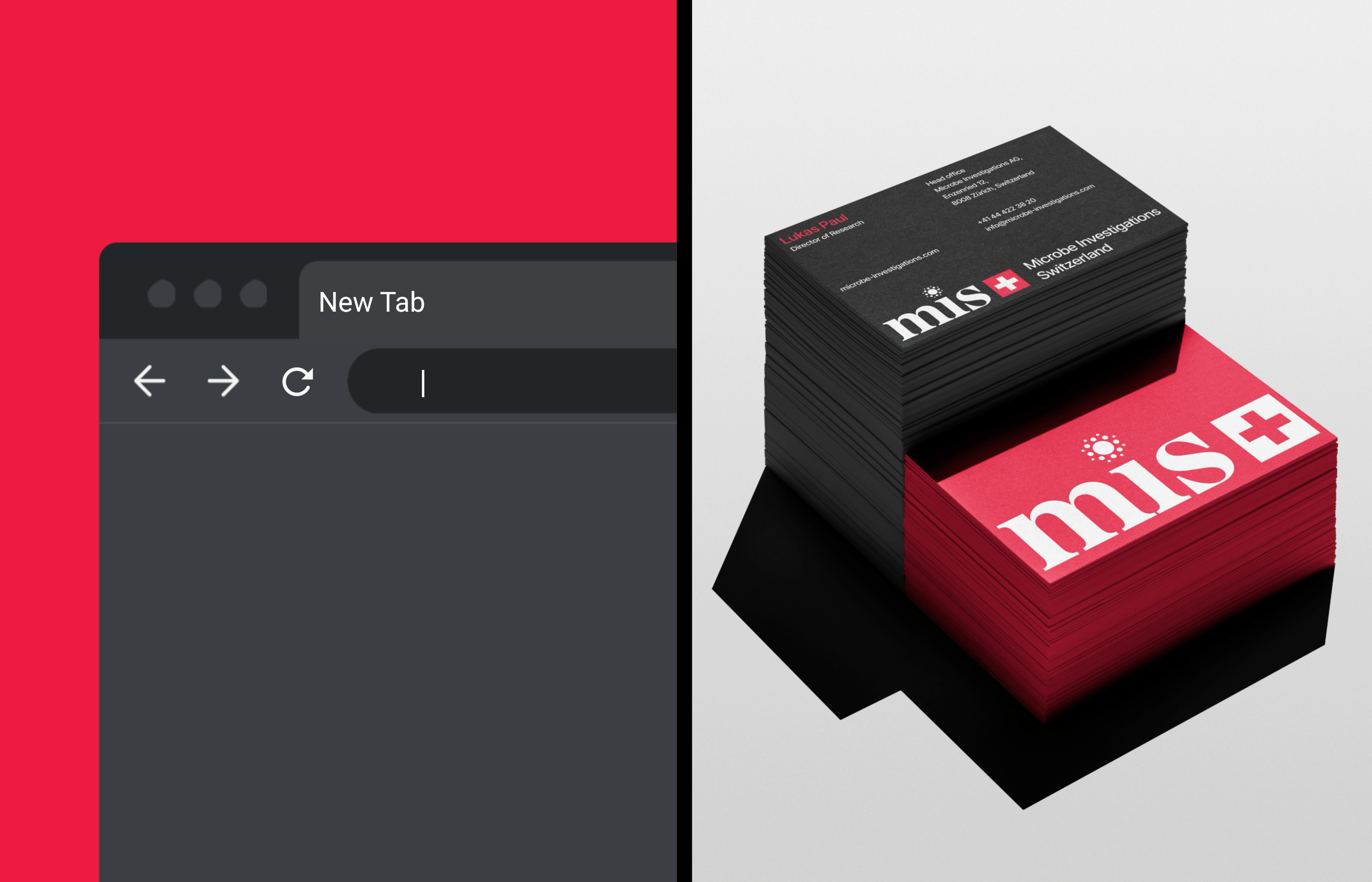 MIS browser treatment and business cards